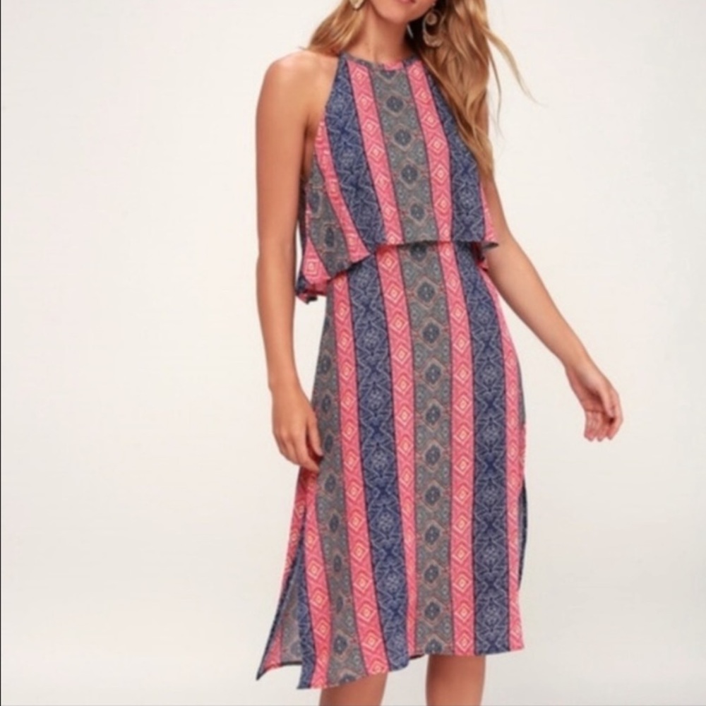 Lulu’s Kassandra boho halter dress